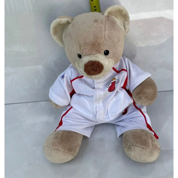 Build A Bear Workshop Kids Miami Heat Outfit Teddy Bear Tan Sz 8" - Picture 5 of 6